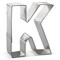 Letter K Cookie Cutter 3 in, Tin Plated Steel, Handmade in the USA